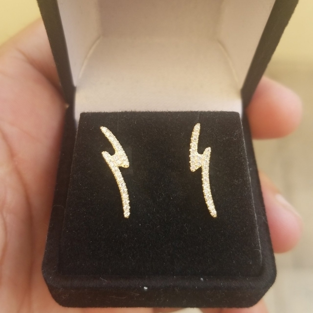 Sterling Silver 925 Vermeil Gold finish Lightning